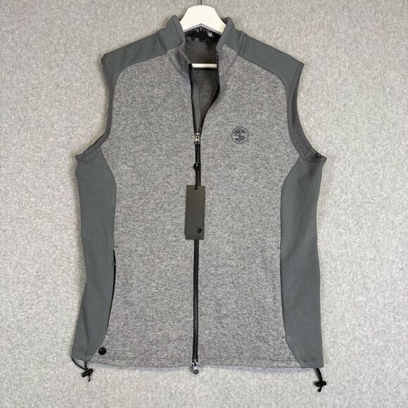 Brand New Greyson Men's Size Medium Heathered Grey Sequoia Lux Vest Jacket - Picture 1 of 9